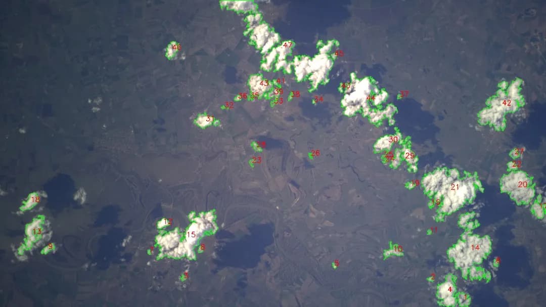 Cloud identification imagery from high-altitude balloon data supporting weather research and climate monitoring